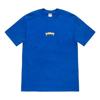 Supreme SS19 Fronts Tee Royal Gold Short Sleeve Unisex Royal blue SUP-SS19-069