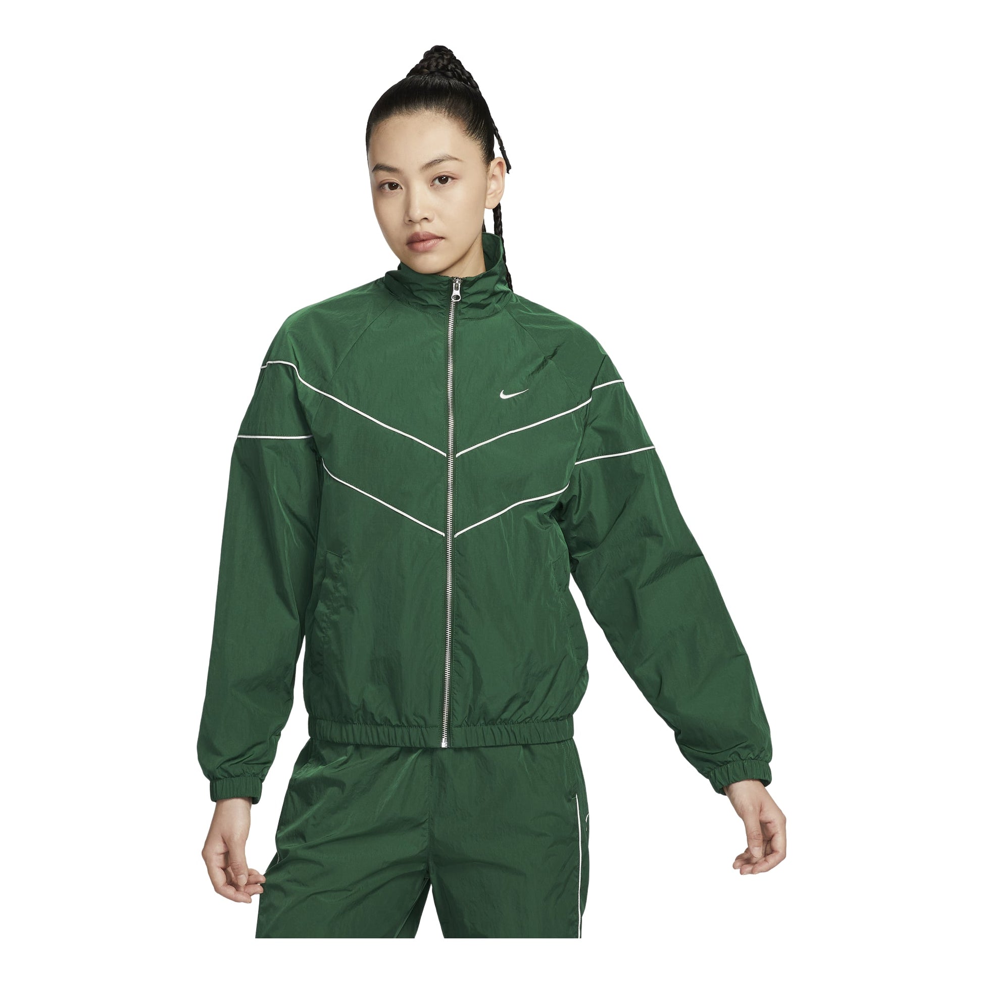 (WMNS) Nike Windrunner Woven Full Zip Jacket Asia Sizing 'Green' FV6305-300