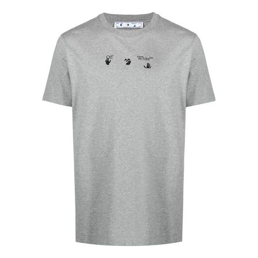 Off-White SS21 Marker Arrows Pattern Printing Round Neck Short Sleeve Ordinary Version Gray OMAA027S21JER0080810