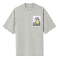 Men's KENZO SS21 Cotton Round Neck Short Sleeve Pearl Gray T-Shirt FB55TS0784SB-94