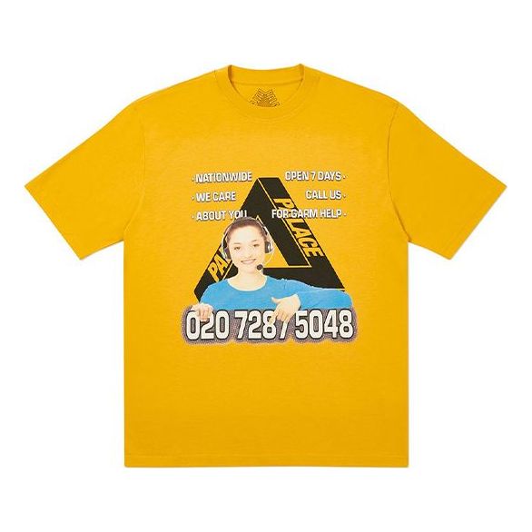 PALACE Bell Man Round Neck Short Sleeve Unisex Yellow P19TS008