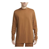 Nike Life Long-Sleeve Mock-Neck T-shirt 'Brown' DX5868-270
