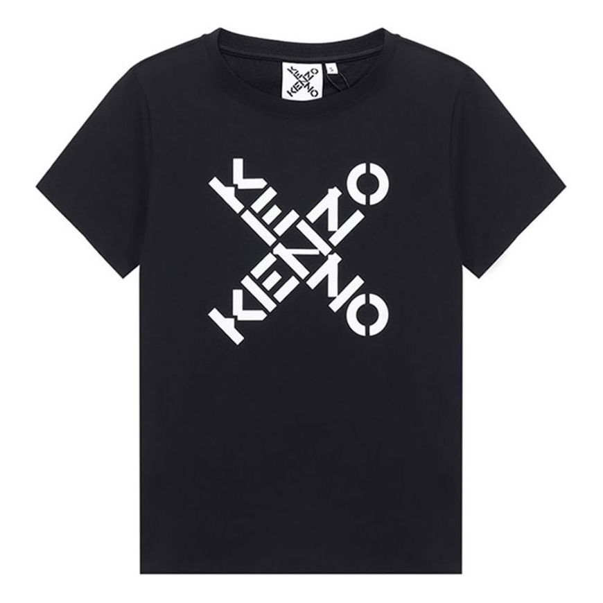 KENZO SS21 Big X Pattern Round Neck Short Sleeve Black FB52TS8504SJ-99
