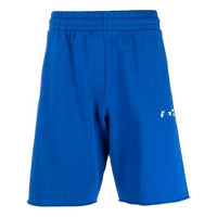 Off-White Logo Printing Sports Shorts Slim Fit Version Blue OMCI006S21FLE0024501