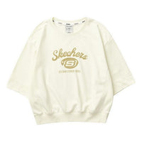 (WMNS) Skechers Letter Printed Round Neck Casual Sweater 'Beige' L323W014-00NA