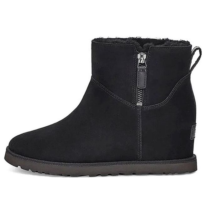 (WMNS) UGG Classic Femme Zip Mini Snow Boots Black 1117535-BLK
