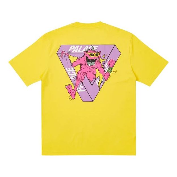 PALACE x M-Zone Crossover Small Tri-Ferg Pattern Cartoon Short Sleeve Unisex Yellow P20TS218