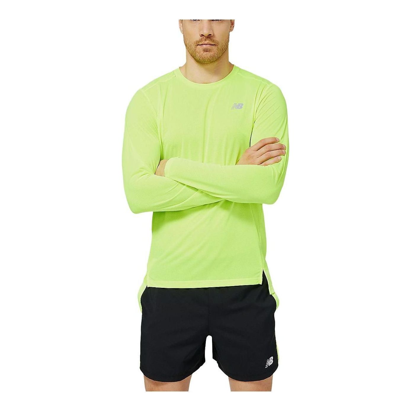 New Balance Accelerate Long Sleeve T-shirt Asia Sizing 'Hi Lite' MT23225-HIL