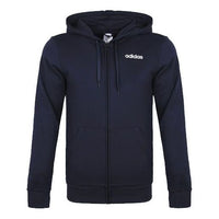 adidas Slim Fit Casual Sports Hooded Jacket Blue DU0386