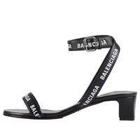 (WMNS) Balenciaga Round Cowhide Sandals Black 612093WBAE11090