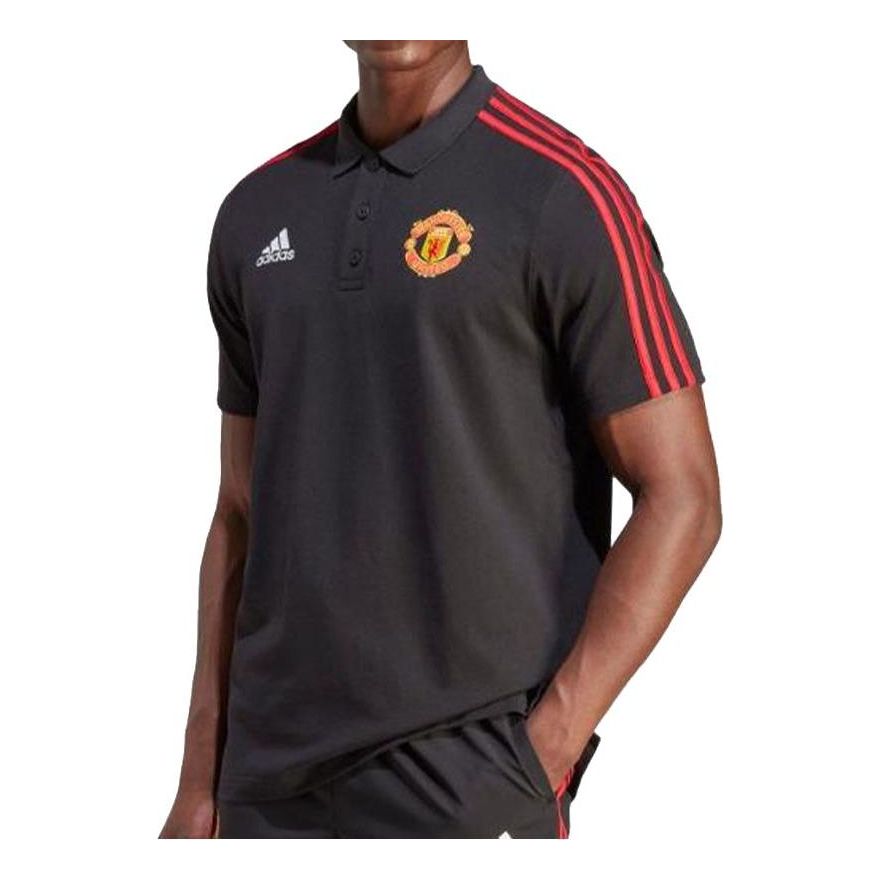adidas Manchester United DNA 3-Stripe Polo Shirt 'Black' IA8524