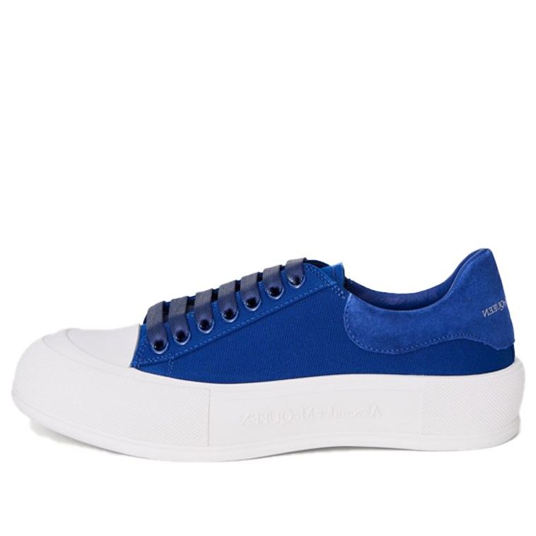 Alexander McQueen Deck Skate Plimsoll Lace Up 'Royal Blue White' 654594W4PQ14282