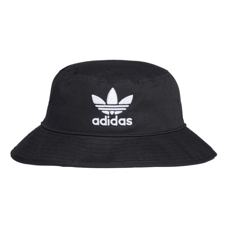 adidas originals Bucket Hat AC Embroidered Logo Cotton Fisherman's hat Unisex Black BK7345