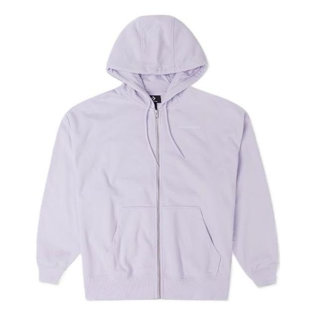 (WMNS) Converse Duks Os Full Zip Hoodie Asia Sizing 'Light Purple' 10024532-A04