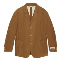Gucci Velvet Corduroy Formal Jacket 'Brown' 762024-ZAPBV-2003
