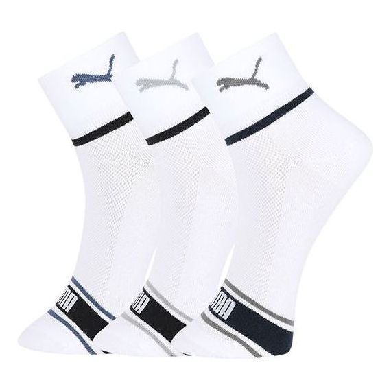 PUMA Sport Socks 3 Pack 'White Black Blue Grey' 701223917-001