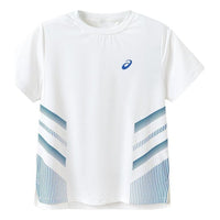 (GS) ASICS Logo T-Shirt 'White Blue' 332241175025-10
