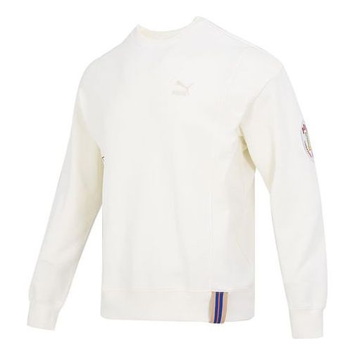 PUMA Team Badge Crew Sweater 'Beige' 677379-65