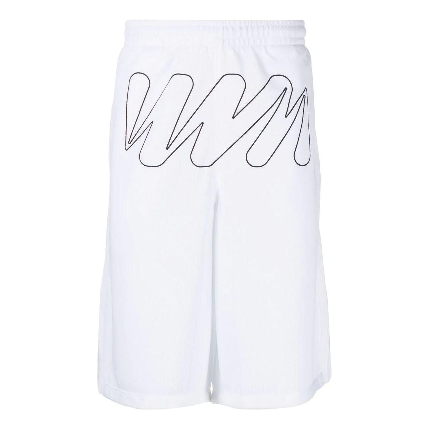 Off-White Wave Outl Diagonal Mesh Shorts OMCB076F22FAB0011011