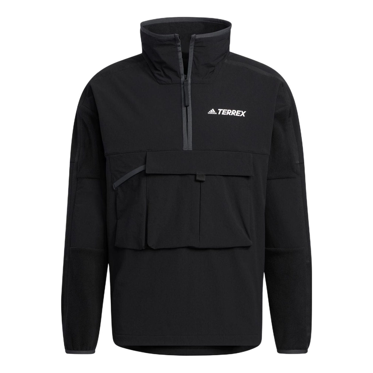 adidas neo Utl Hz Top Solid Color Printing Zipper Stand Collar Pullover Black Windbreaker HN2035