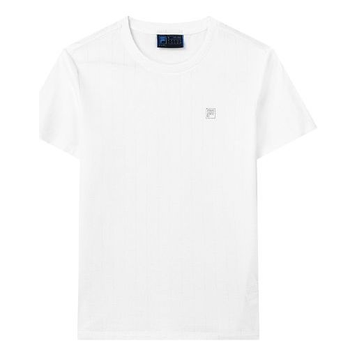 (WMNS) FILA Logo Alphabet Short Sleeve White F11W122122F-WT