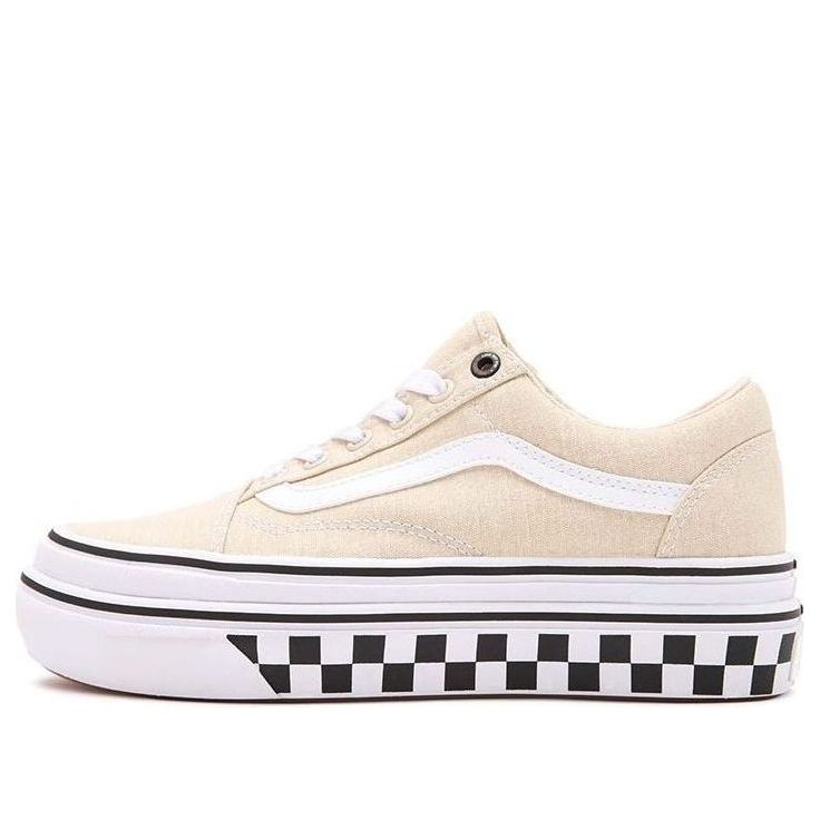 Vans Old Skool Low Tops Casual Skateboarding Shoes Beige White VN0A4UUNA1R