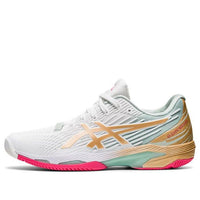 (WMNS) ASICS Solution Speed FF 2 Clay L.E. White/Golden 1042A140-100