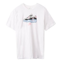 Nike Air Max Shoe Printing Short Sleeve White CV0071-100