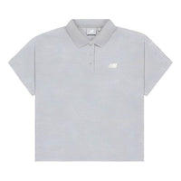 (WMNS) New Balance Short Sleeve Polo Asia Sizing 'Grey' NFE21032-MGR