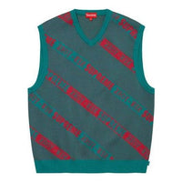 Supreme Stripe Sweater Vest 'Green Red' SUP-SS22-576