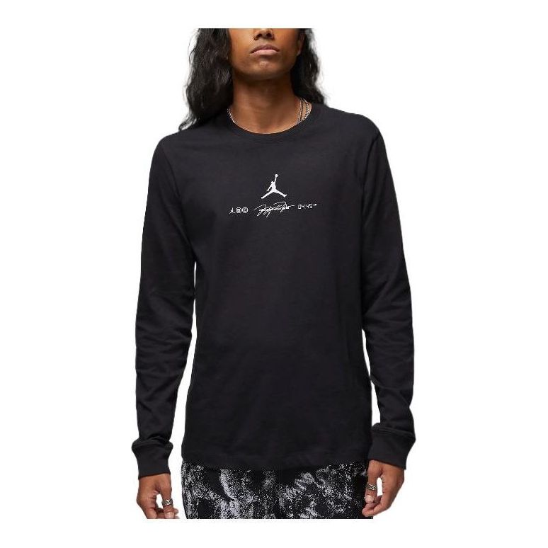 Air Jordan Dri-FIT Sport Graphic Long-Sleeve T-Shirt 'Black' DV8446-010