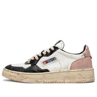 (WMNS) Autry Medalist Super Vintage Leather Low Sneakers 'White Black Pink' AVLW-SV01