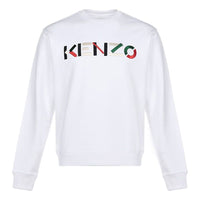 Men's KENZO FW20 Embroidered Logo Pullover White FA65SW0044MO-01