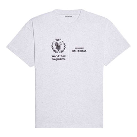 Balenciaga SS21 Logo Round-neck Tee Grey 612965THV841167