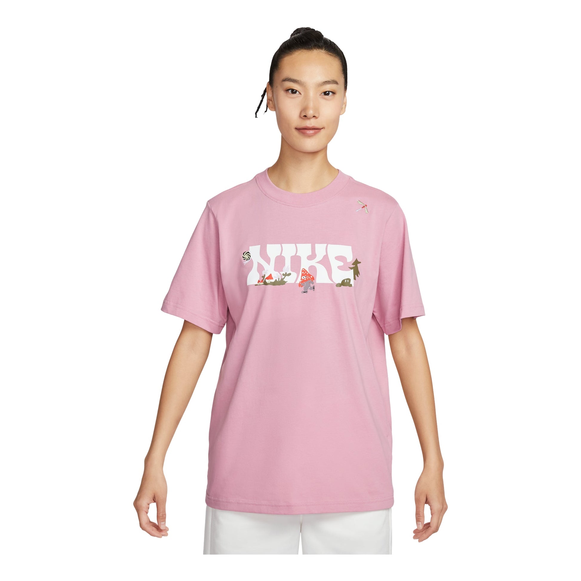(WMNS) Nike Sportswear Graphic T-shirt Asia Sizing 'Pink' IF0607-668