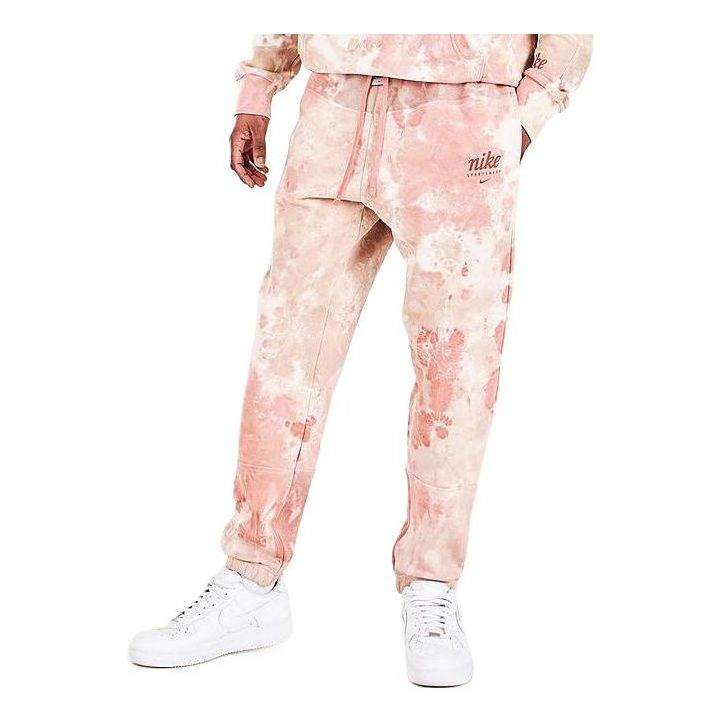 Men's Nike Tie Dye Printing Lacing Casual Joggers/Pants/Trousers Pink DO6187-825