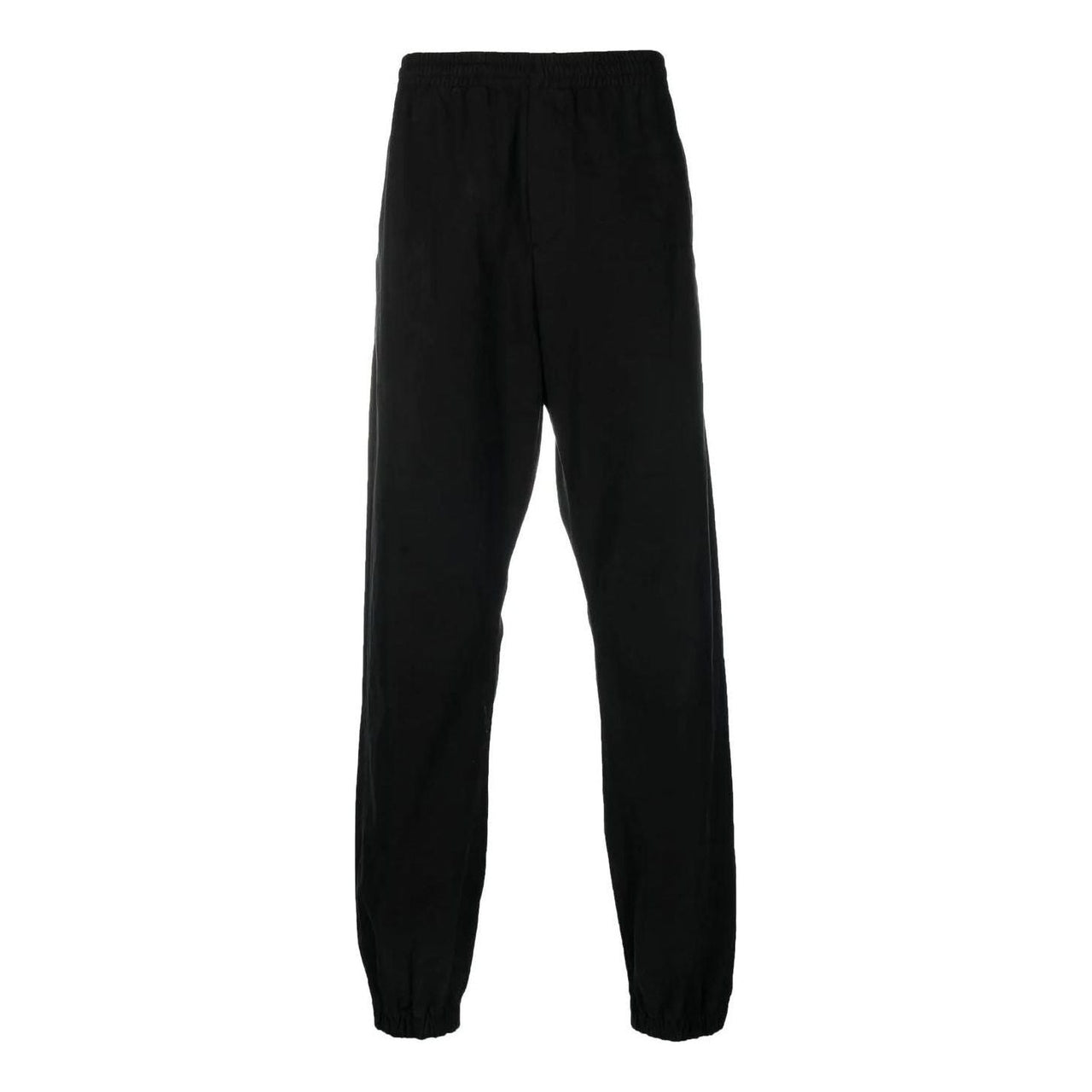 Men's Off-White Solid Color Plain Weave Knit Bundle Feet Sports Pants/Trousers/Joggers Black OMCA226F22FAB0011010