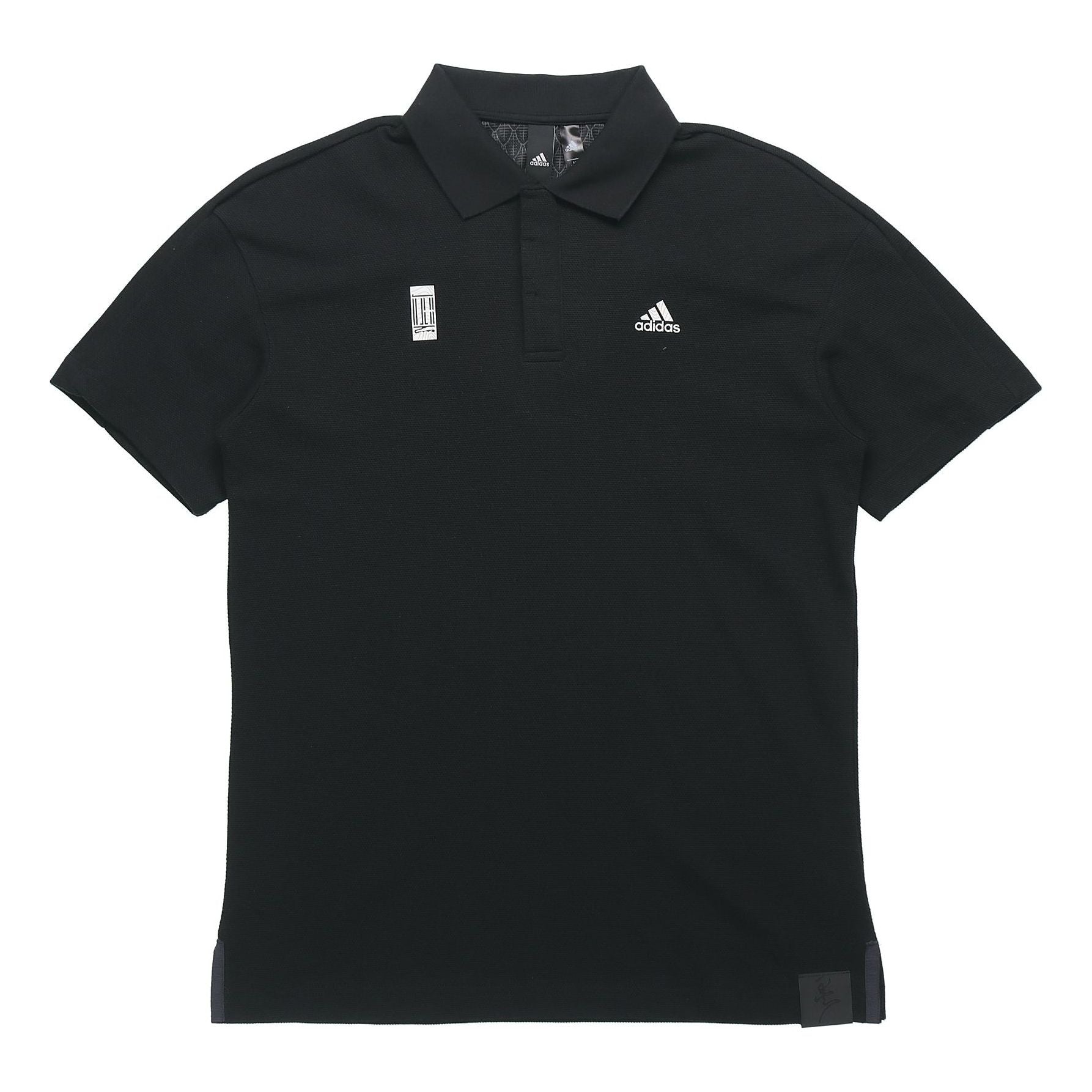 Men's adidas WJ POLO Short Sleeve POLO Black Polo Shirt FT2760