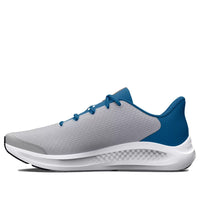 (GS) Under Armour Charged Pursuit 3 'Big Logo - Mod Grey Cosmic Blue' 3026695-101