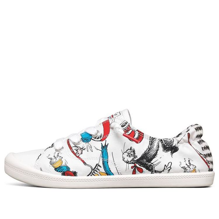 (WMNS) Dr. Seuss x Skechers Bob's Beach Bingo Low-Top Sneakers White/Red/Blue 113592-WMLT
