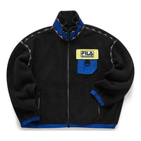 (WMNS) Fila FUSION x White Mountaineering Crossover Knit Stand Collar Jacket Black T11W047503F-BK