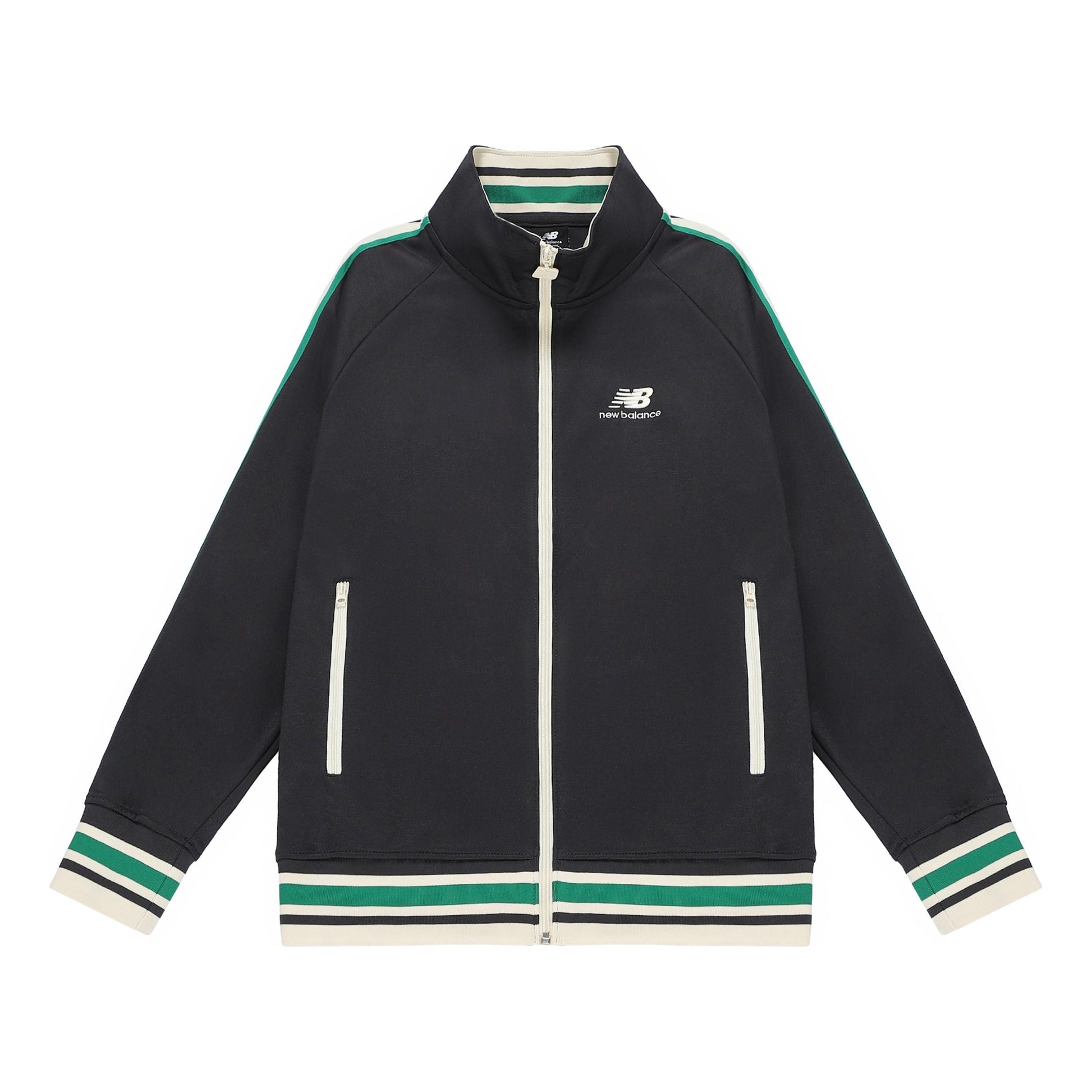 New Balance Athletics 70s Run Track Jacket Asia Sizing 'Navy White Green' AMJ23550-PHM