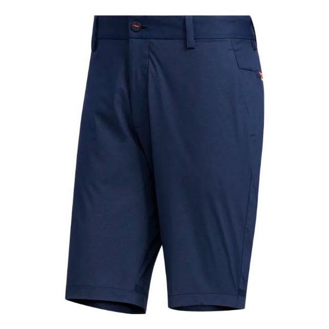 Men's adidas Solid Color Straight Button Shorts Blue FJ3815