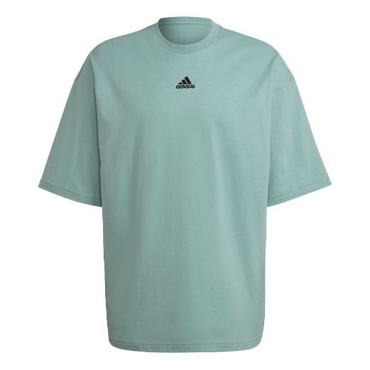 adidas Tee M Sports Casual Round Neck Short Sleeve Green H54036