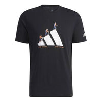 adidas Unisex More Od Gfx Printing Round-neck Tee Black GN7322