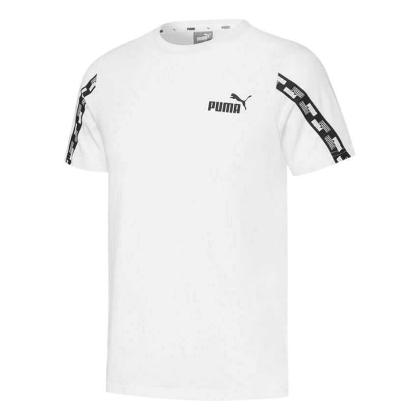 PUMA Power Tape Casual Breathable Sports Short Sleeve White 847672-02
