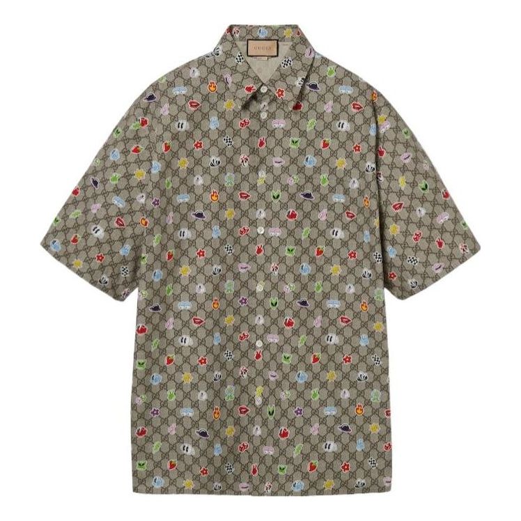 Gucci Print Cotton Poplin Shirt 'Beige Ebony' 782499-ZAQD8-2270