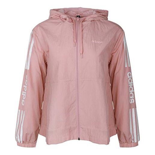 (WMNS) adidas neo Printing Hooded Jacket Pink GL1179
