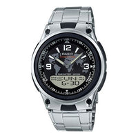 CASIO Stainless Steel Strap Mens Black Analog/Digital Combo AW-80D-1A2Q