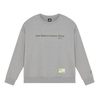 New Balance Alphabet Logo Printing Sports Round Neck Pullover Gray AMT21360-MHD